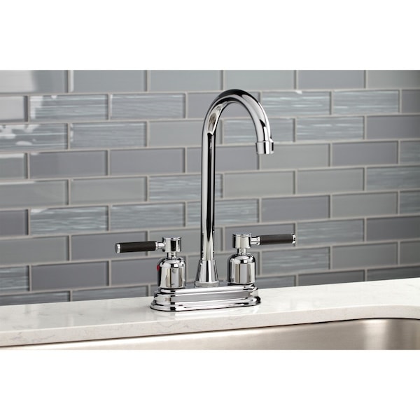 KB8491DKL Kaiser Bar Faucet, Polished Chrome